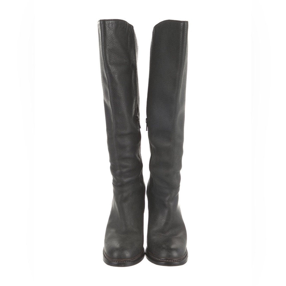 Vera Wang Kai Knee High Heeled Pebbled Leather Boots Women’s Size 7.5